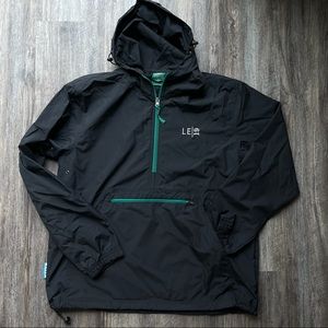 Starbucks Coffee Co Black LE19 Windbreaker Pullover Pocket Jacket Unisex Medium